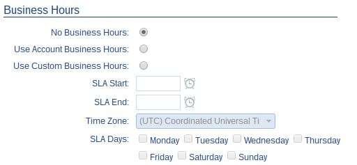 SLA Business Hours