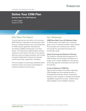 1.4.20Forrester Define Your CRM Plan Thumbnail