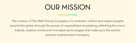 Disney mission statement