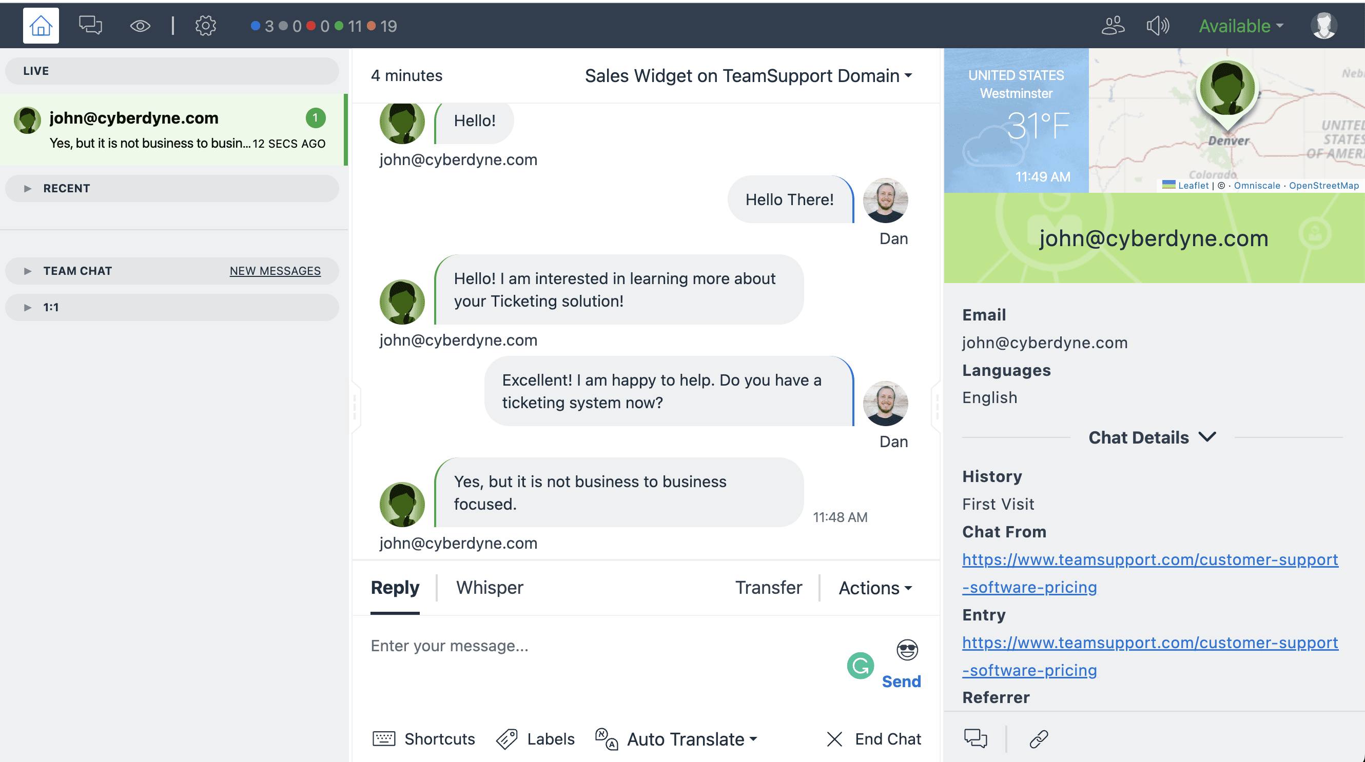 Messaging Hub Interface