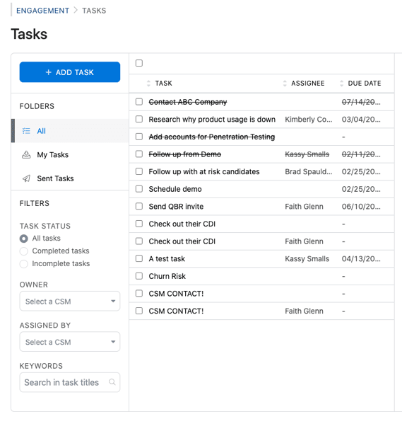 Success tasks